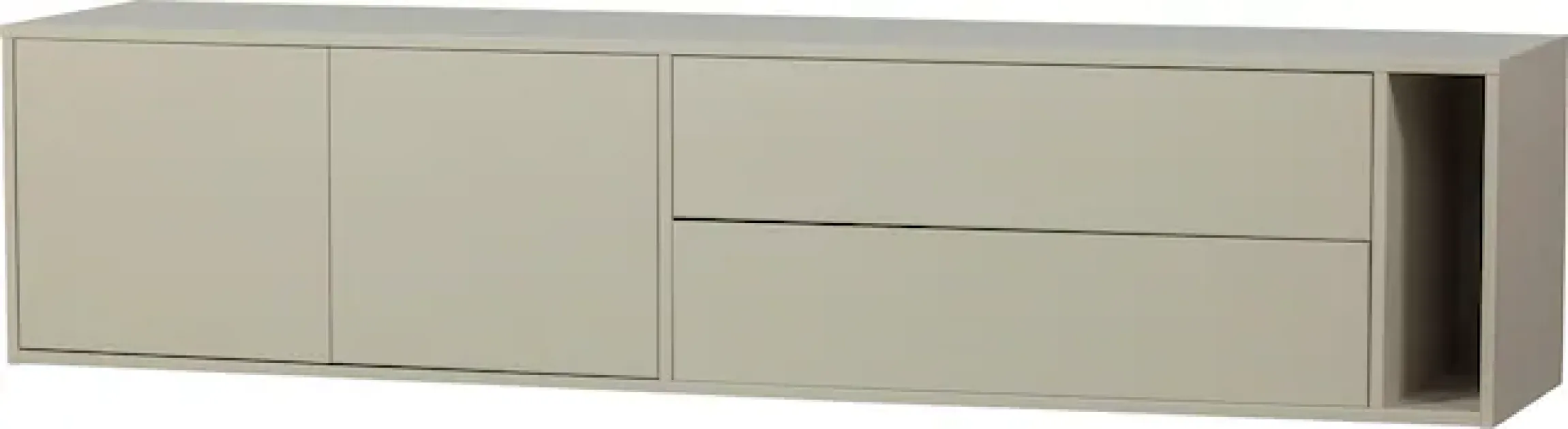WOOOD Lowboard »Settle TV-Kommode« mit zwei Schubladen, H 45 cm x B 200 cm