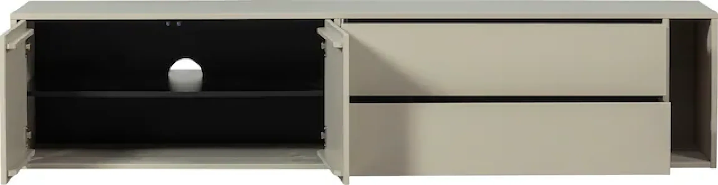 WOOOD Lowboard »Settle TV-Kommode« mit zwei Schubladen, H 45 cm x B 200 cm