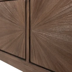WOOOD Lowboard »Sun mit 4 Türen und recyceltem Teakholz« Recyceltes Teakholz, tropisches Hartholz mit gerader Maserung