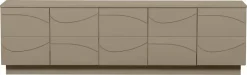 WOOOD Lowboard »Teo FSC® Mix Kiefernholz mit organischem 3D-Linienspiel 180x40x52 cm« Tragkraft Deckplatte 50 kg, Kabelöffnung, einfach zu montierbar