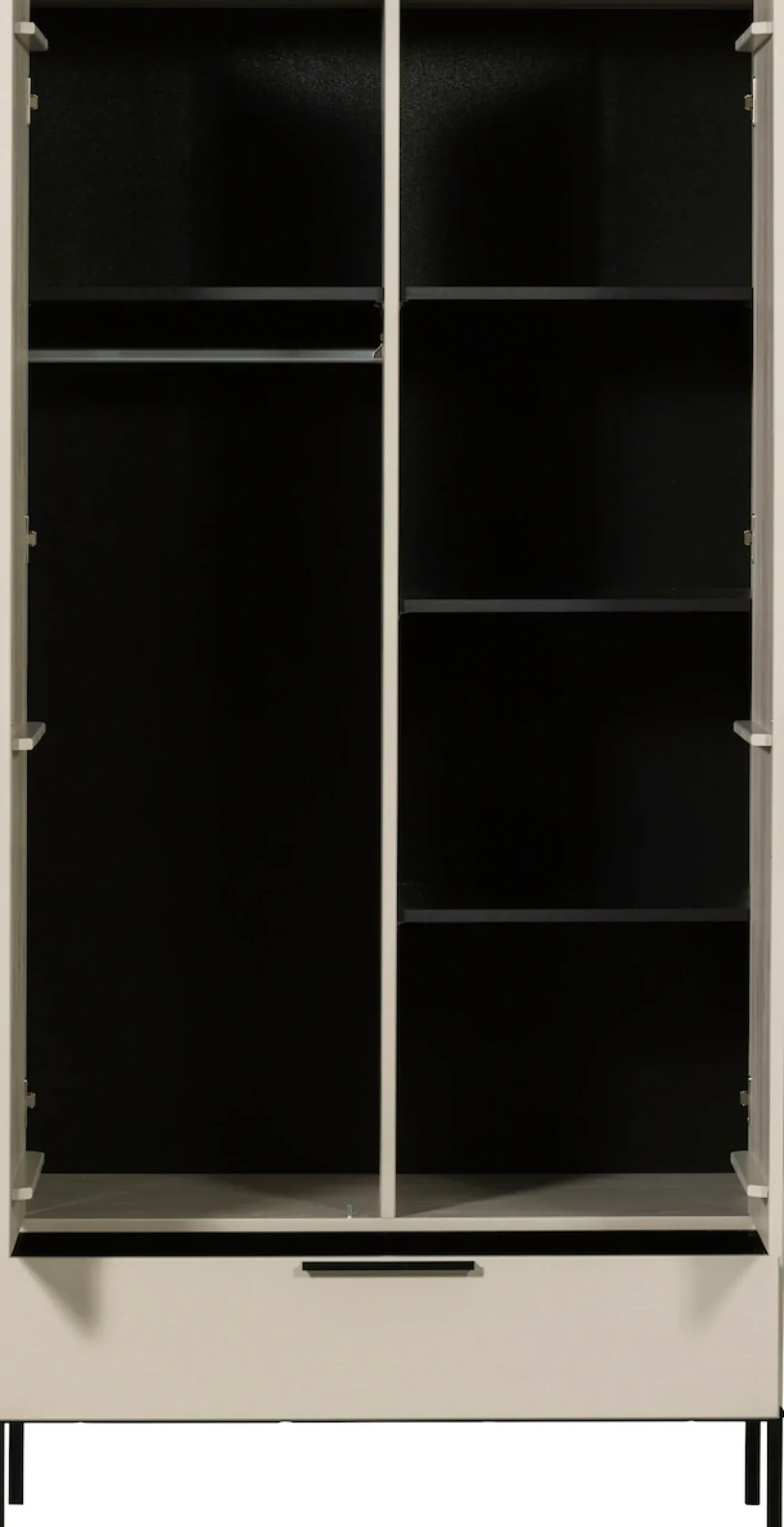 WOOOD Mehrzweckschrank »Adam Garderobenschrank FSC®-Kiefer auf Metallgestell B/T/H100/53/200cm« Tragkraft 15 kg pro Boden, Kleiderstange 10 kg, Einfach zu montierbar