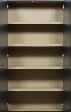 WOOOD Mehrzweckschrank »Gunnar FSC®-Kiefernholz gebürstet, H 217 x B 120 x T 48 cm« Tragkracht 20kg pro boden, Wandbefestigung empfohlen, Pfleigleicht