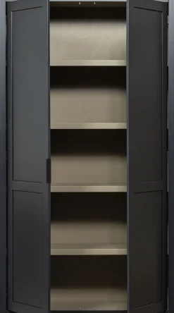 WOOOD Mehrzweckschrank »Gunnar FSC®-Kiefernholz gebürstet, H 217 x B 120 x T 48 cm« Tragkracht 20kg pro boden, Wandbefestigung empfohlen, Pfleigleicht
