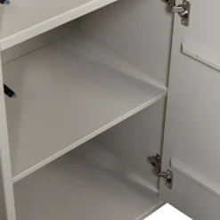 WOOOD Mehrzweckschrank »Meggy Kiefernholz Druckmechanismus, sichtbare Maserung 55x40x215 cm« Tragkraft 10 kg pro Boden, Tür beidseitig montierbar