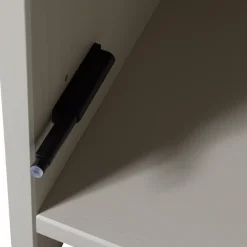 WOOOD Mehrzweckschrank »Meggy Kiefernholz Druckmechanismus, sichtbare Maserung 55x40x215 cm« Tragkraft 10 kg pro Boden, Tür beidseitig montierbar
