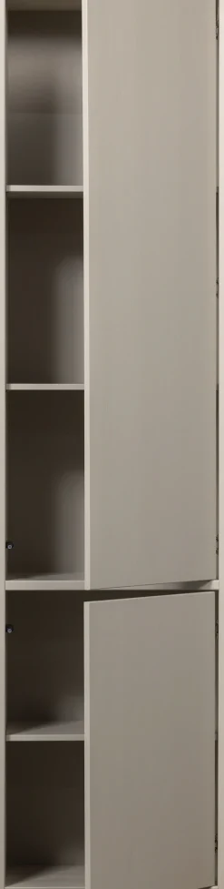 WOOOD Mehrzweckschrank »Meggy Kiefernholz Druckmechanismus, sichtbare Maserung 55x40x215 cm« Tragkraft 10 kg pro Boden, Tür beidseitig montierbar