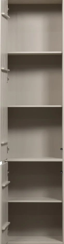 WOOOD Mehrzweckschrank »Meggy Kiefernholz Druckmechanismus, sichtbare Maserung 55x40x215 cm« Tragkraft 10 kg pro Boden, Tür beidseitig montierbar