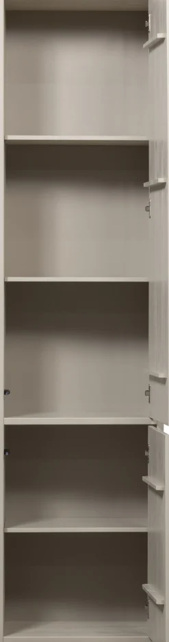 WOOOD Mehrzweckschrank »Meggy Kiefernholz Druckmechanismus, sichtbare Maserung 55x40x215 cm« Tragkraft 10 kg pro Boden, Tür beidseitig montierbar