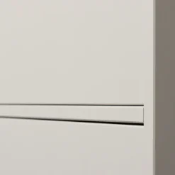 WOOOD Mehrzweckschrank »Meggy Kiefernholz Druckmechanismus, sichtbare Maserung 55x40x215 cm« Tragkraft 10 kg pro Boden, Tür beidseitig montierbar