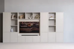WOOOD Mehrzweckschrank »Meggy Kiefernholz mit Druckmechanismus B 108 x D 40 x H 215 cm« Tragkraft 10 kg pro Boden, sichtbare Maserung, einfach zu montieren