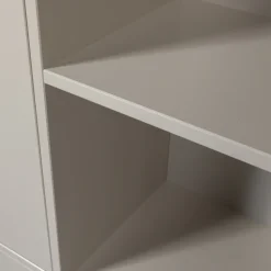WOOOD Mehrzweckschrank »Meggy Kiefernholz mit Druckmechanismus B 108 x D 40 x H 215 cm« Tragkraft 10 kg pro Boden, sichtbare Maserung, einfach zu montieren