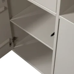 WOOOD Mehrzweckschrank »Meggy Kiefernholz mit Druckmechanismus B 108 x D 40 x H 215 cm« Tragkraft 10 kg pro Boden, sichtbare Maserung, einfach zu montieren