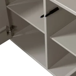WOOOD Mehrzweckschrank »Meggy Kiefernholz mit Druckmechanismus B 108 x D 40 x H 215 cm« Tragkraft 10 kg pro Boden, sichtbare Maserung, einfach zu montieren