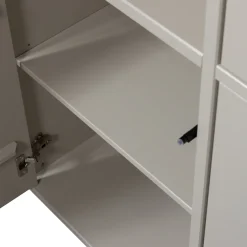WOOOD Mehrzweckschrank »Meggy Kiefernholz mit Druckmechanismus B 108 x D 40 x H 215 cm« Tragkraft 10 kg pro Boden, sichtbare Maserung, einfach zu montieren