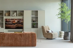 WOOOD Mehrzweckschrank »Meggy Kiefernholz mit Druckmechanismus B 108 x D 40 x H 215 cm« Tragkraft 10 kg pro Boden, sichtbare Maserung, einfach zu montieren