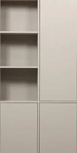 WOOOD Mehrzweckschrank »Meggy Kiefernholz mit Druckmechanismus B 108 x D 40 x H 215 cm« Tragkraft 10 kg pro Boden, sichtbare Maserung, einfach zu montieren
