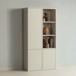 WOOOD Mehrzweckschrank »Merel FSC® Massivkiefer und Druckmechanismus B 100 x T 39,5 x H 200 cm« Tragkraft 10 kg pro Einlegeboden, einfach zu montierbar, Pfleigleicht
