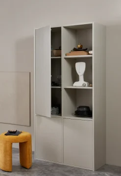 WOOOD Mehrzweckschrank »Merel FSC® Massivkiefer und Druckmechanismus B 100 x T 39,5 x H 200 cm« Tragkraft 10 kg pro Einlegeboden, einfach zu montierbar, Pfleigleicht
