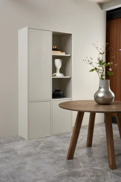 WOOOD Mehrzweckschrank »Merel FSC® Massivkiefer und Druckmechanismus B 100 x T 39,5 x H 200 cm« Tragkraft 10 kg pro Einlegeboden, einfach zu montierbar, Pfleigleicht