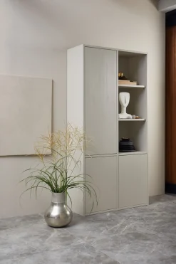 WOOOD Mehrzweckschrank »Merel FSC® Massivkiefer und Druckmechanismus B 100 x T 39,5 x H 200 cm« Tragkraft 10 kg pro Einlegeboden, einfach zu montierbar, Pfleigleicht