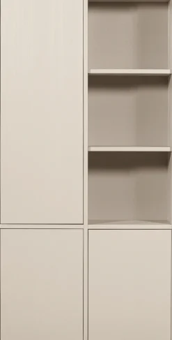 WOOOD Mehrzweckschrank »Merel FSC® Massivkiefer und Druckmechanismus B 100 x T 39,5 x H 200 cm« Tragkraft 10 kg pro Einlegeboden, einfach zu montierbar, Pfleigleicht