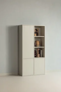 WOOOD Mehrzweckschrank »Merel FSC® Massivkiefer und Druckmechanismus B 100 x T 39,5 x H 200 cm« Tragkraft 10 kg pro Einlegeboden, einfach zu montierbar, Pfleigleicht