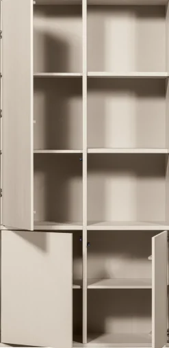 WOOOD Mehrzweckschrank »Merel FSC® Massivkiefer und Druckmechanismus B 100 x T 39,5 x H 200 cm« Tragkraft 10 kg pro Einlegeboden, einfach zu montierbar, Pfleigleicht