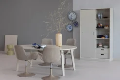 WOOOD Mehrzweckschrank »Mila FSC® Mix Kiefernholz mit Schiebetür und Schubladen 120x42x200 cm« Sichtbare Maserung, Tragkraft 10 kg pro Boden, einfach zu montieren