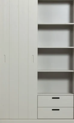 WOOOD Mehrzweckschrank »Mila FSC® Mix Kiefernholz mit Schiebetür und Schubladen 120x42x200 cm« Sichtbare Maserung, Tragkraft 10 kg pro Boden, einfach zu montieren