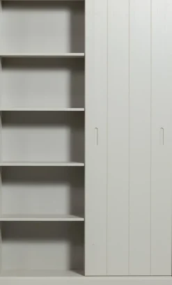WOOOD Mehrzweckschrank »Mila FSC® Mix Kiefernholz mit Schiebetür und Schubladen 120x42x200 cm« Sichtbare Maserung, Tragkraft 10 kg pro Boden, einfach zu montieren