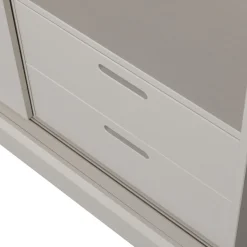 WOOOD Mehrzweckschrank »Mila FSC® Mix Kiefernholz mit Schiebetür und Schubladen 120x42x200 cm« Sichtbare Maserung, Tragkraft 10 kg pro Boden, einfach zu montieren