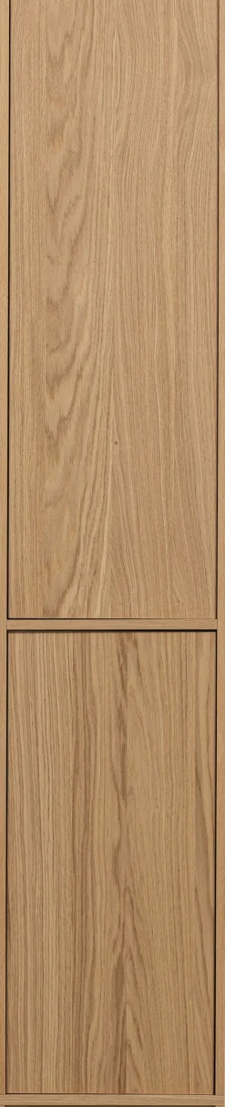 WOOOD Mehrzweckschrank »Modulair Eichenholzfurnier mit Druckmechanismus 40x40x199 cm« Tragkraft 15 kg pro Boden, sichtbare Maserung, einfach zu montieren