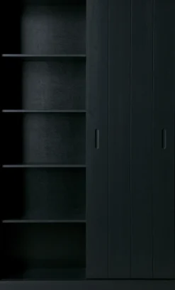 WOOOD Mehrzweckschrank »Move Massivholz Kiefernholz mit Schiebetür geschliffen 200x120x42 cm« Einfach zu montieren, Tragkraft 15 kg pro Boden, sichtbare Maserung