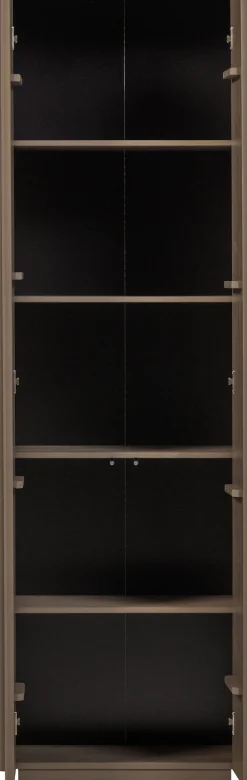 WOOOD Mehrzweckschrank »Nova FSC® Mix Kiefernholz mit grafischen Relieftüren 67x40x215 cm« Tragkraft 15 kg pro Boden, einfach zu montieren, sichtbare Maserung