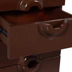 WOOOD Nachtkonsole »Merge Eukalyptusholz mit Metallbeinen, H 120 x B 44 x T 45 cm« Tragkraft 10 kg pro Auszug, einzigartiger Griff, montiert geliefert