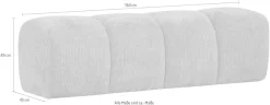 WOOOD Polsterbank »Mojo ohne Rückenlehne mit Jacquard-Rippenbezug B 160 x T 45 x H 49 cm« Ausgezeichnete Verschleißfestigkeit, Tragkraft 120 kg, kombinierbar