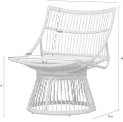 WOOOD Rattanstuhl »Alatna Wicker auf Aluminiumgestell pulverbeschichtet H80 x B64 x T53cm« () Geflochtenes Kunstfaser, Sitzpolster inklusive, Tragkraft 120 kg