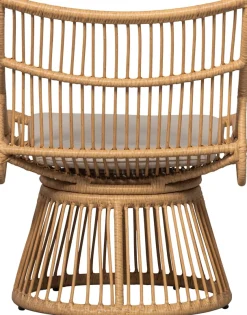 WOOOD Rattanstuhl »Alatna Wicker auf Aluminiumgestell pulverbeschichtet H80 x B64 x T53cm« () Geflochtenes Kunstfaser, Sitzpolster inklusive, Tragkraft 120 kg