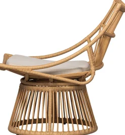 WOOOD Rattanstuhl »Alatna Wicker auf Aluminiumgestell pulverbeschichtet H80 x B64 x T53cm« () Geflochtenes Kunstfaser, Sitzpolster inklusive, Tragkraft 120 kg