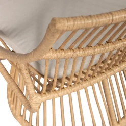 WOOOD Rattanstuhl »Alatna Wicker auf Aluminiumgestell pulverbeschichtet H80 x B64 x T53cm« () Geflochtenes Kunstfaser, Sitzpolster inklusive, Tragkraft 120 kg