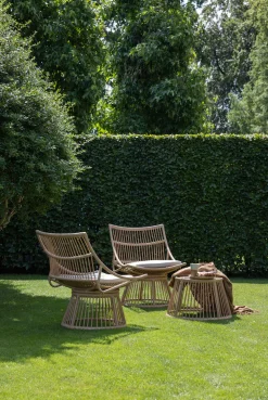 WOOOD Rattanstuhl »Alatna Wicker auf Aluminiumgestell pulverbeschichtet H80 x B64 x T53cm« () Geflochtenes Kunstfaser, Sitzpolster inklusive, Tragkraft 120 kg