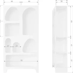 WOOOD Regal »Caz« Standregal aus Sperrholz, Breite 95 cm x Höhe 180 cm
