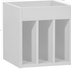 WOOOD Regal »Turner FSC®-Kiefernholz Schutzlackierte Oberfläche, B44 x T44 x H47 cm« Tragkraft 35 kg, fur Schallplatten und Plattenspieler, Pfleigleicht