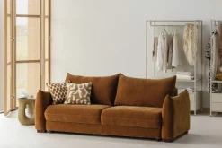 WOOOD Schlafsofa »Jonne Strukturbezug mit Schlaffunktion, H 92 x B 233 x T 105 cm« Tragkraft 220 kg, Sitzbreite 192 cm, Geringe Verschleißfestigkeit