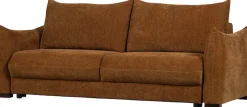 WOOOD Schlafsofa »Jonne Strukturbezug mit Schlaffunktion, H 92 x B 233 x T 105 cm« Tragkraft 220 kg, Sitzbreite 192 cm, Geringe Verschleißfestigkeit