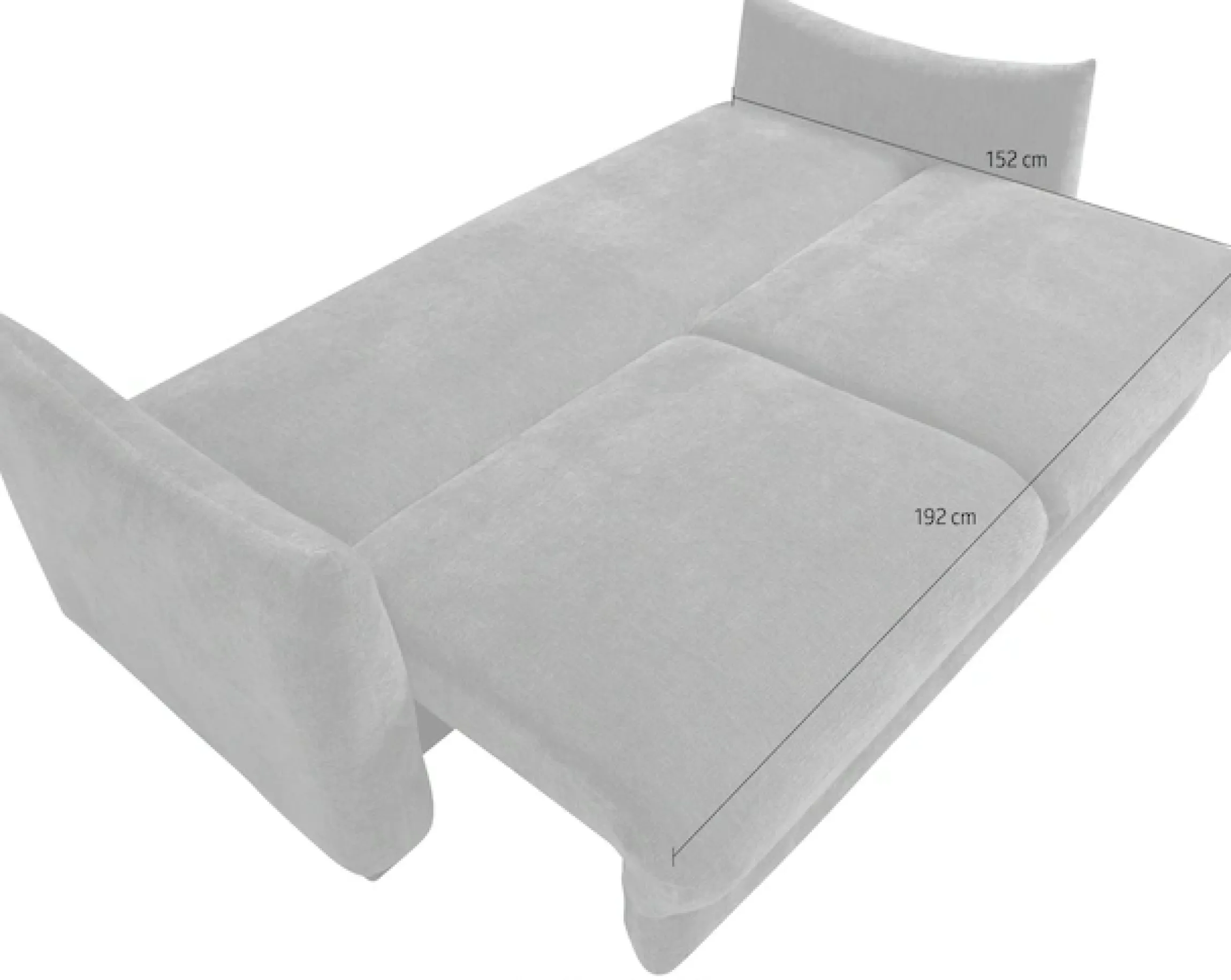 WOOOD Schlafsofa »Jonne Strukturbezug mit Schlaffunktion, H 92 x B 233 x T 105 cm« Tragkraft 220 kg, Sitzbreite 192 cm, Geringe Verschleißfestigkeit