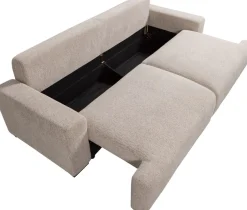 WOOOD Schlafsofa »Night & Day Melange-Webstoff mit Schlaffunktion, H85 x B239 x T107 cm« Schlafbreite 190 cm, Sehr hohe Verschleißfestigkeit, Pfleiglicht
