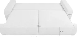WOOOD Schlafsofa »Night & Day Melange-Webstoff mit Schlaffunktion, H85 x B239 x T107 cm« Schlafbreite 190 cm, Sehr hohe Verschleißfestigkeit, Pfleiglicht