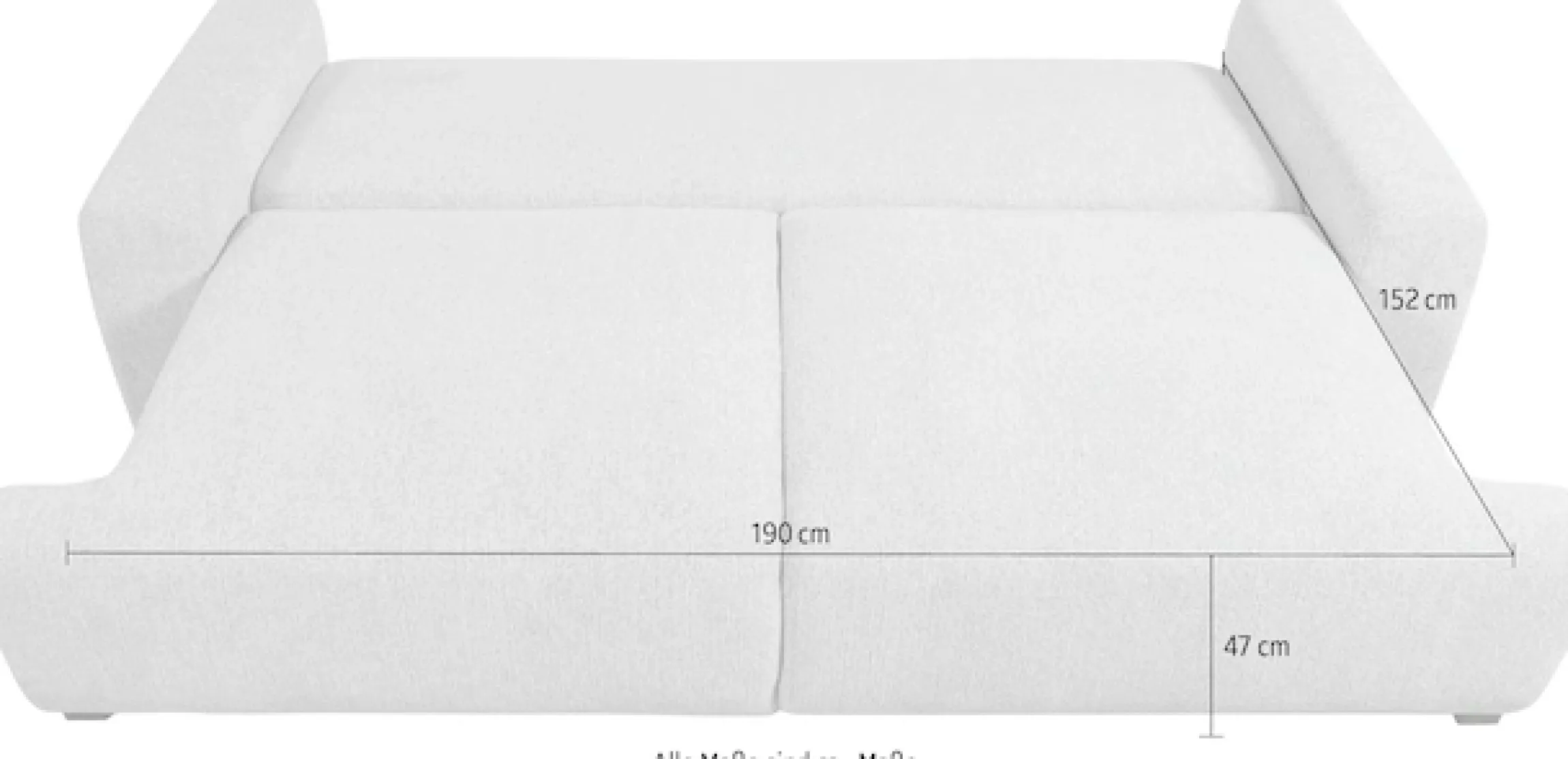 WOOOD Schlafsofa »Night & Day Melange-Webstoff mit Schlaffunktion, H85 x B239 x T107 cm« Schlafbreite 190 cm, Sehr hohe Verschleißfestigkeit, Pfleiglicht