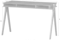 WOOOD Schreibtisch »Compartment aus Akazienholz mit drei offenen Fächern 120x50x78 cm« Tragkraft Blatt 25 kg, einfach zu montieren, sichtbare Maserung